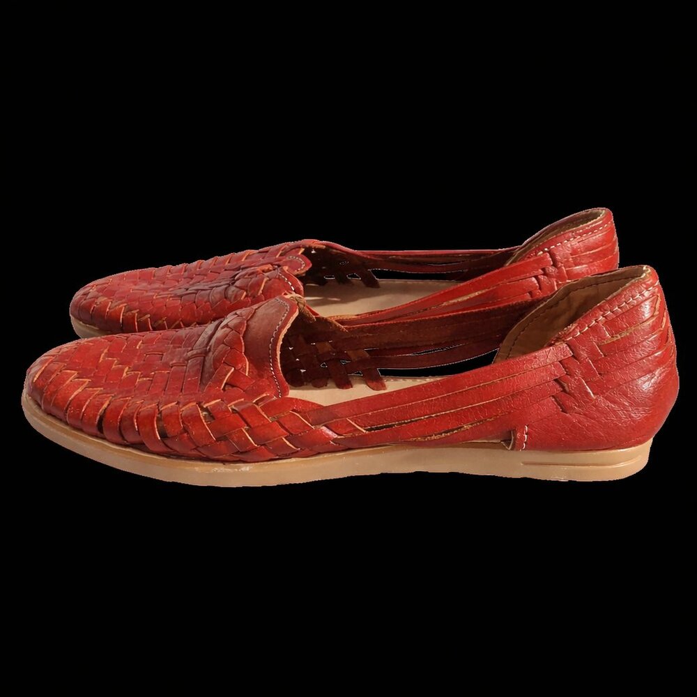 Gaiviz Women’s Huarache Woven Leather Flats, 7.5 - Picture 5 of 8